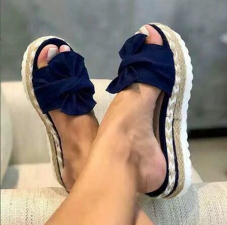OrthoCare Platform Sandals With Bow - Summer Uniqueness
