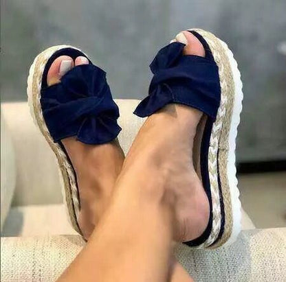 OrthoCare Platform Sandals With Bow - Summer Uniqueness
