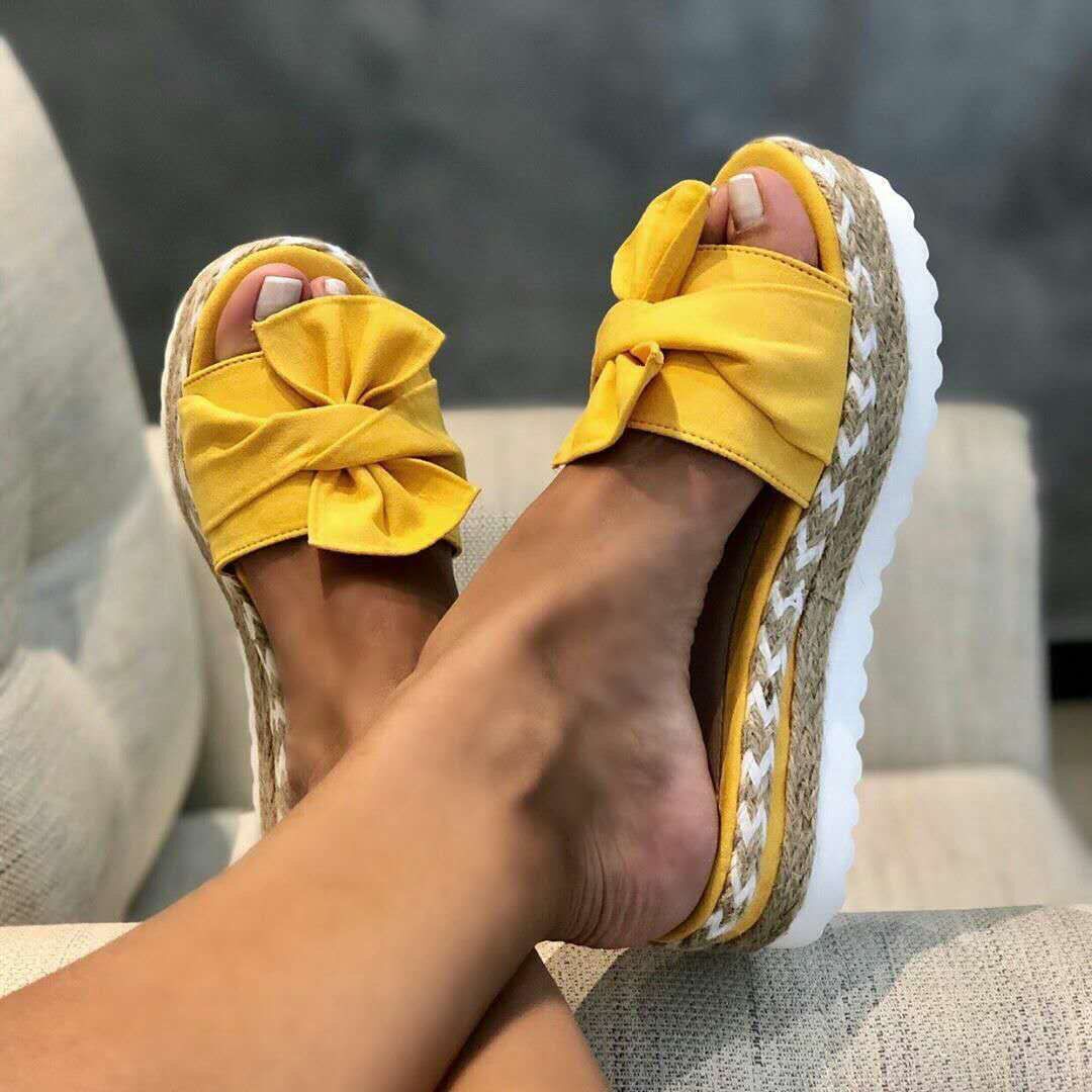 OrthoCare Platform Sandals With Bow - Summer Uniqueness