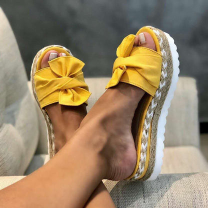OrthoCare Platform Sandals With Bow - Summer Uniqueness