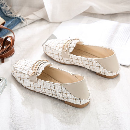 Qaailah | Orthopedic Tweed Slip-On Loafers