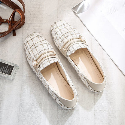 Qaailah | Orthopedic Tweed Slip-On Loafers