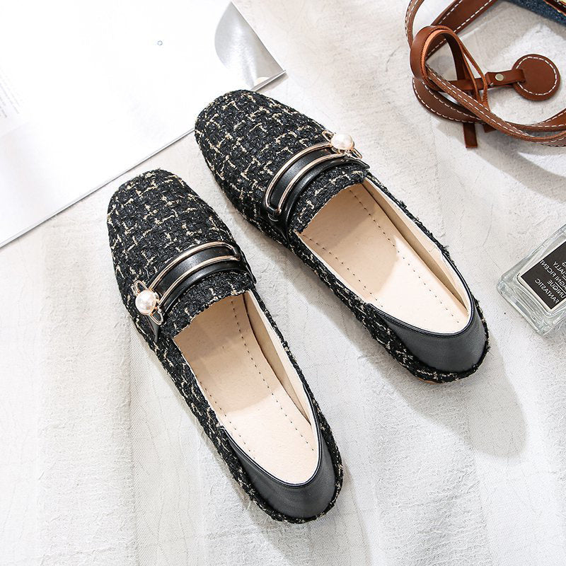 Qaailah | Orthopedic Tweed Slip-On Loafers