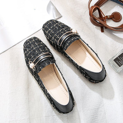 Qaailah | Orthopedic Tweed Slip-On Loafers