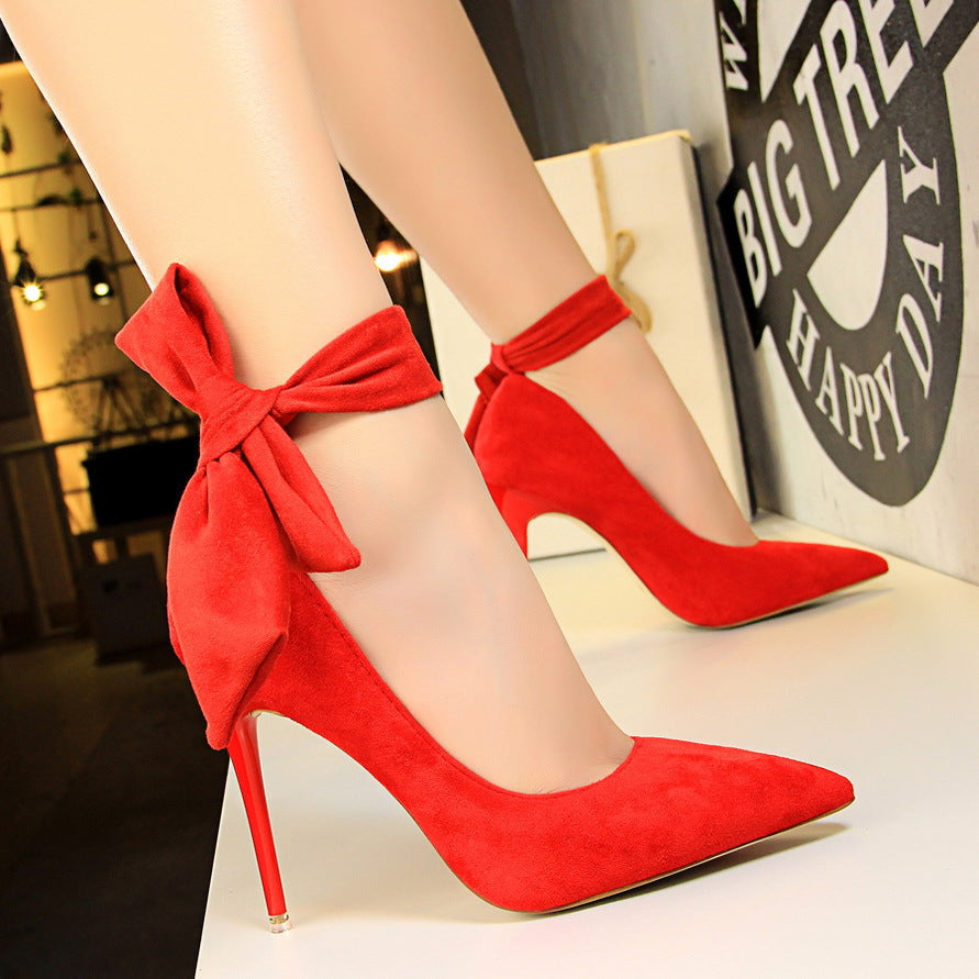 OrthoCare High-Heeled Shoes With A Bow - Unique Elegance