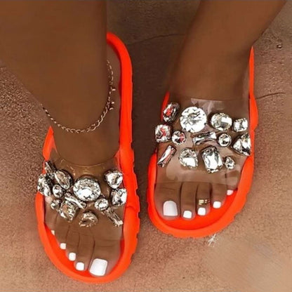 OrthoCare Rhinestone Crystal Slide Sandals