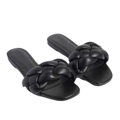 OrthoCare Braided Puffy Strap Comfort Slide Sandals