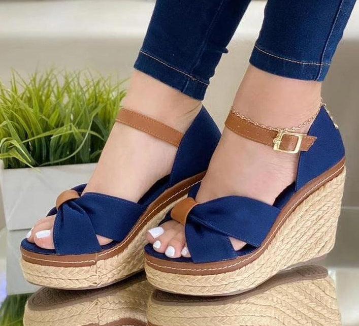 OrthoCare Toothy Wedge Sandals With Buckle  - Unique And Elegant