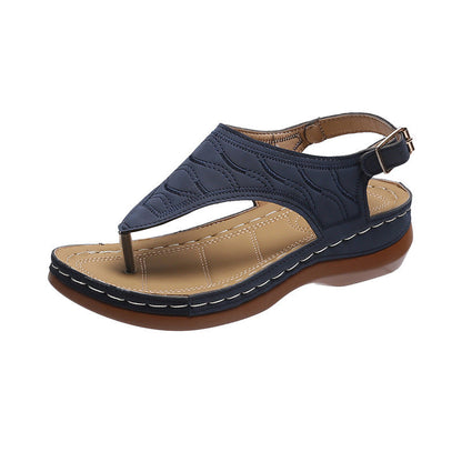 Samantha | Orthopedic Casual Sandals Women's Wedge Solid Color Flip Flop Sandals