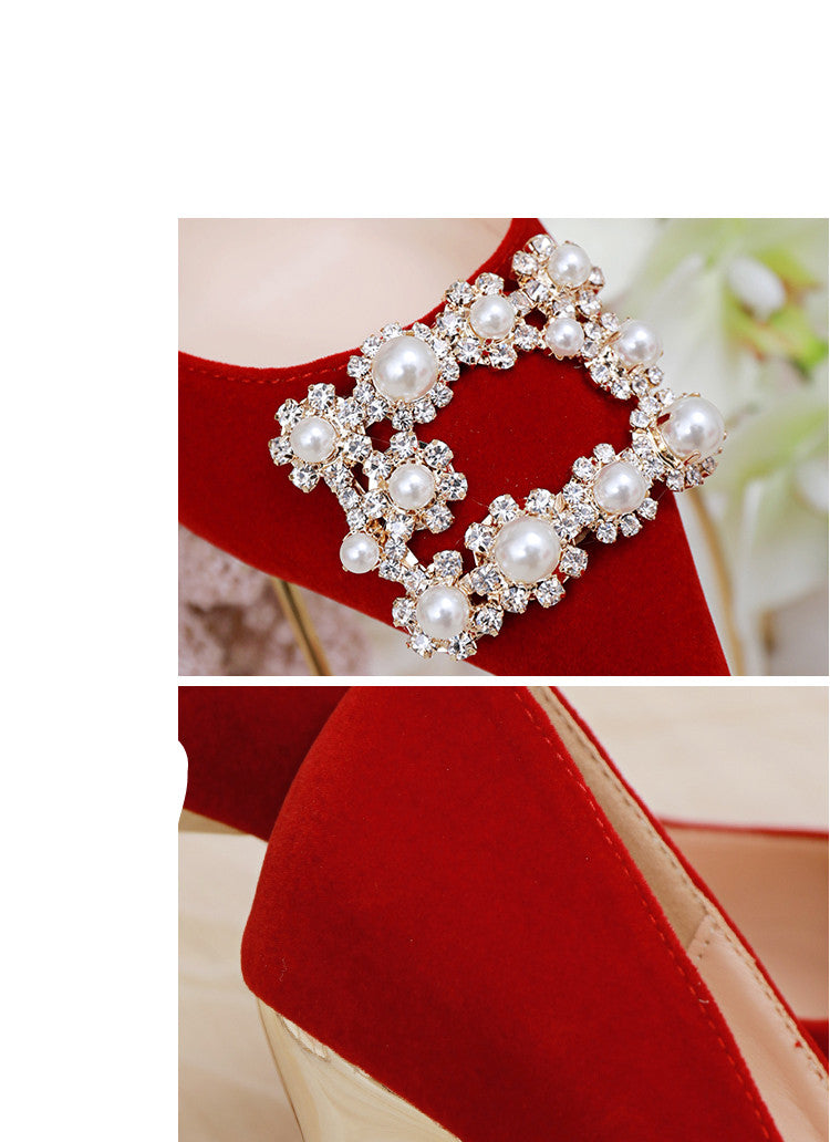 OrthoCare Pearl And Rhinestone Stiletto Wedding Shoes