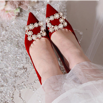 OrthoCare Pearl And Rhinestone Stiletto Wedding Shoes