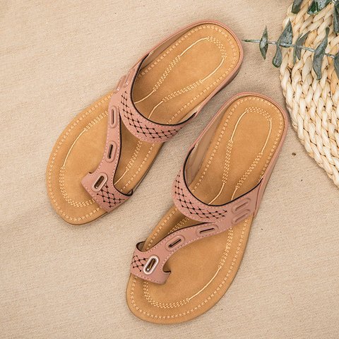 OrthoCare Women’s Comfy Summer Slippers - Flat Heel