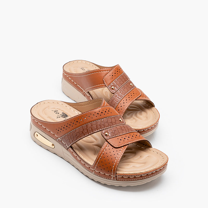 OrthoCare Wedge Sandals - Non Slip Comfort