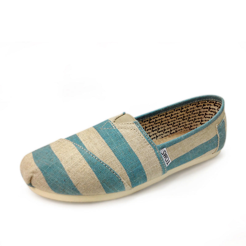 Orthopedic Casual Canvas Slip-On Shoes – Lightweight Breathable Everyday Flats