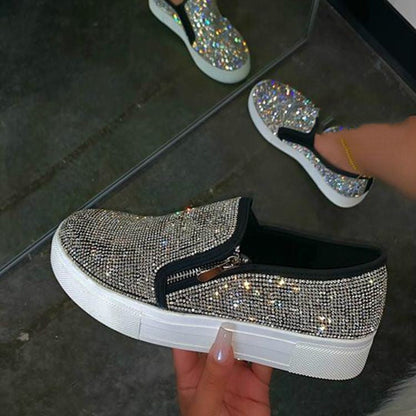 Mona | Orthopedic Glitter Slip-On Sneakers – Fashion Casual Platform Shoes