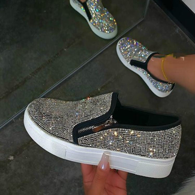 Mona | Orthopedic Glitter Slip-On Sneakers – Fashion Casual Platform Shoes