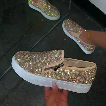 Mona | Orthopedic Glitter Slip-On Sneakers – Fashion Casual Platform Shoes
