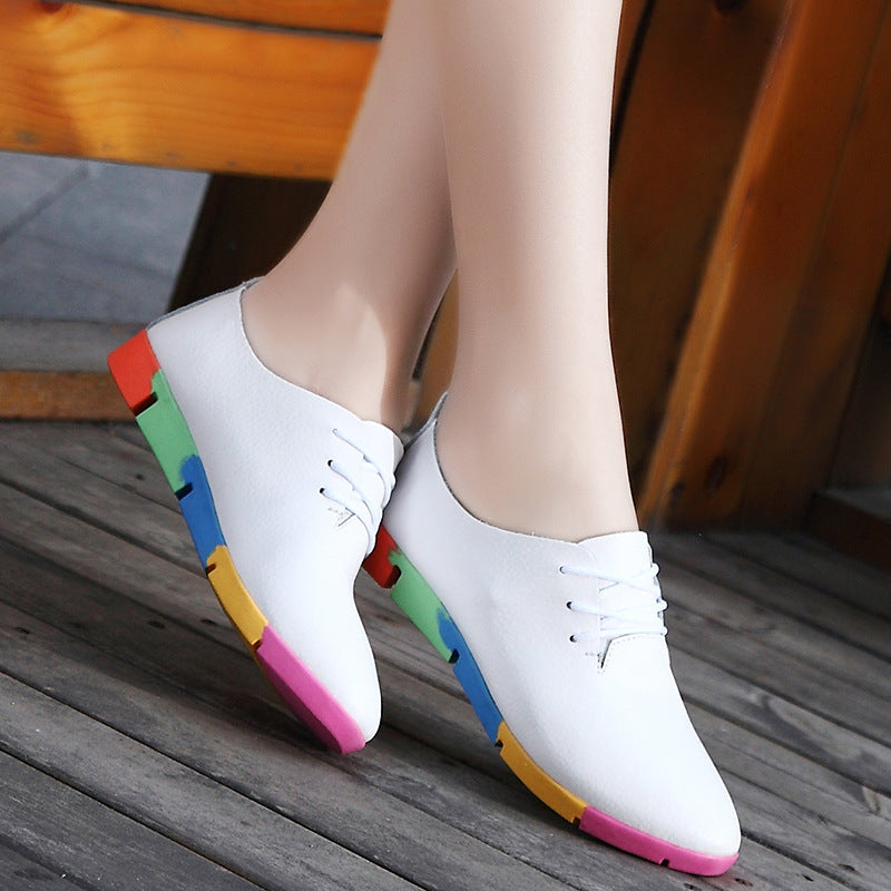 OrthoCare Pointed White Leather Shoes - Unique And Elegant