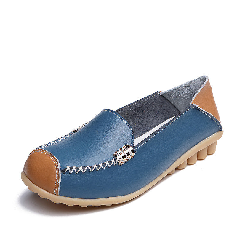 OrthoCare Women’s Leather Slip-On Loafers – Vintage Comfort Walking Shoes