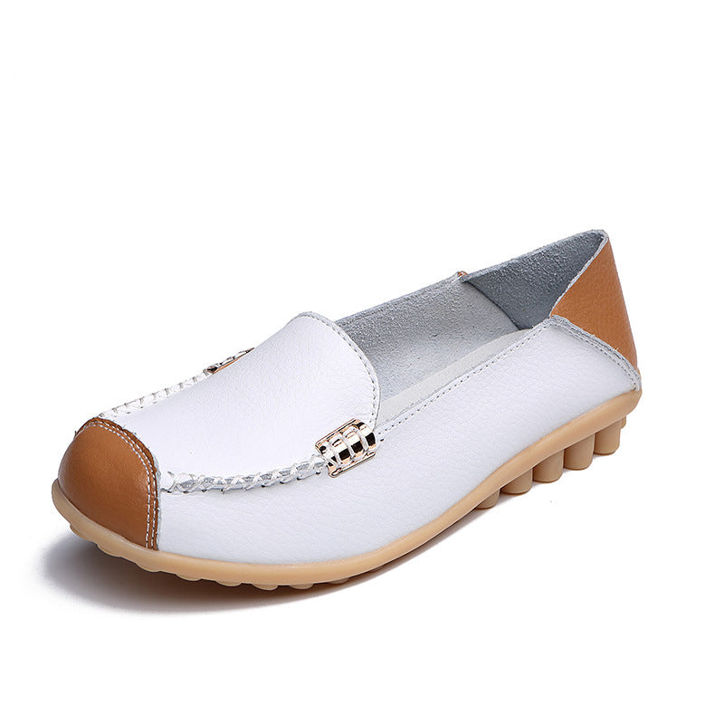OrthoCare Women’s Leather Slip-On Loafers – Vintage Comfort Walking Shoes