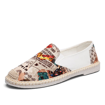 Orthopedic Printed Espadrille Slip-On Shoes – Lightweight Breathable Casual Flats