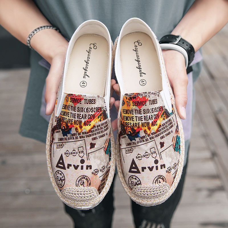 Orthopedic Printed Espadrille Slip-On Shoes – Lightweight Breathable Casual Flats