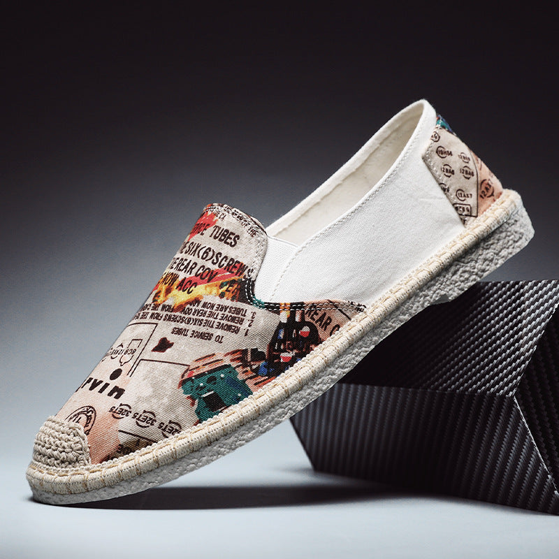 Orthopedic Printed Espadrille Slip-On Shoes – Lightweight Breathable Casual Flats