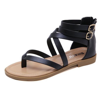 Noelle | Women’s Orthopedic Gladiator Flat Sandals With Ankle Straps