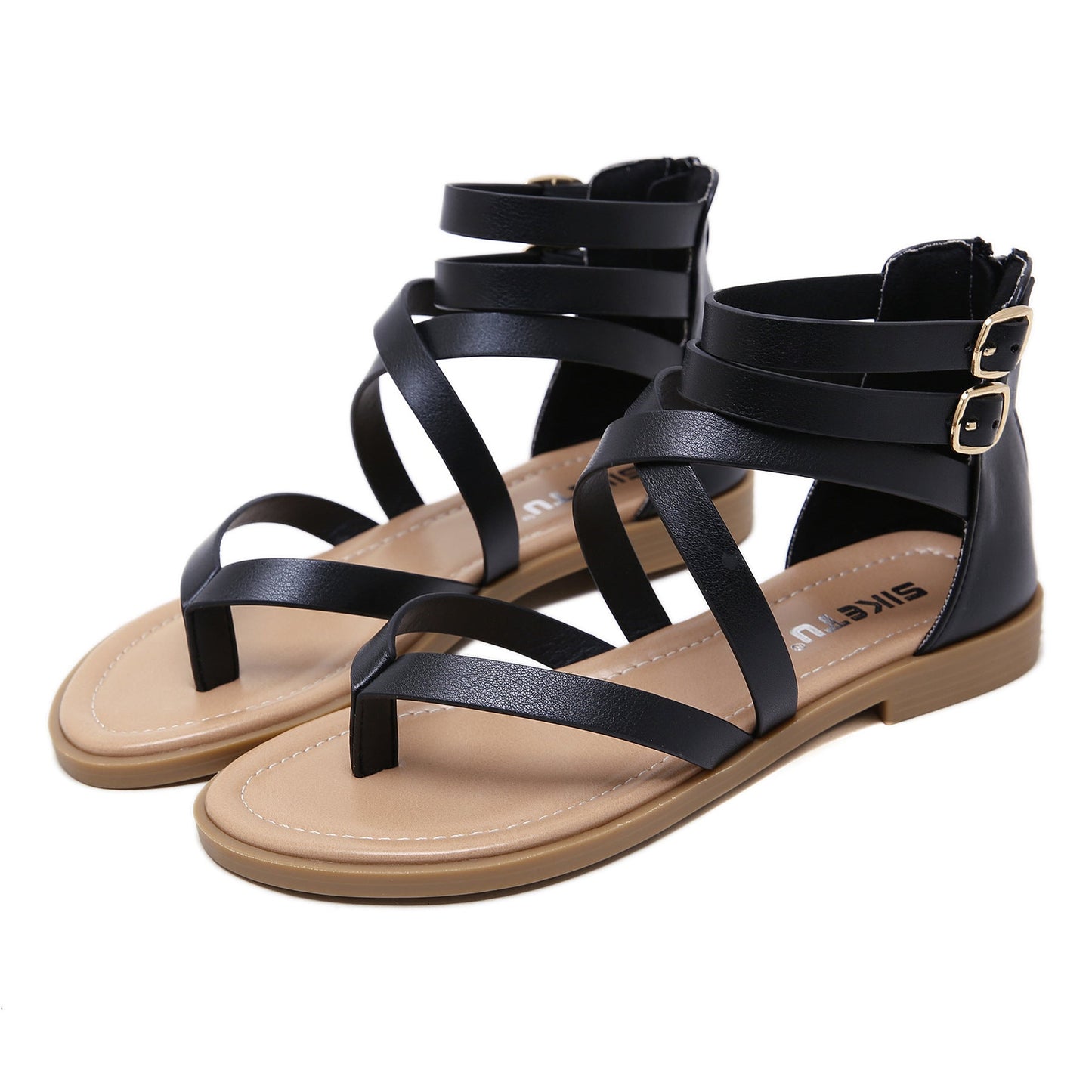 Noelle | Women’s Orthopedic Gladiator Flat Sandals With Ankle Straps