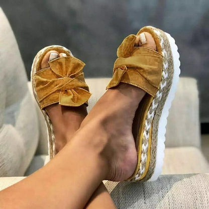 OrthoCare Platform Sandals With Bow - Summer Uniqueness