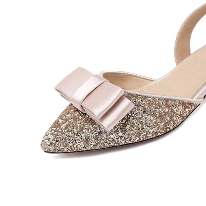 Cybele | Women’s Orthopedic Rhinestone Bow Slingback Kitten Heel Pumps