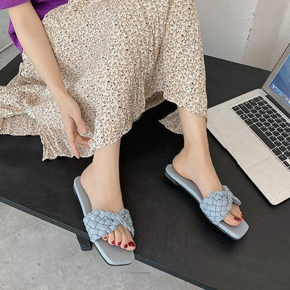 Cyrina | Women’s Orthopedic Braided Knot Comfort Slide Sandals
