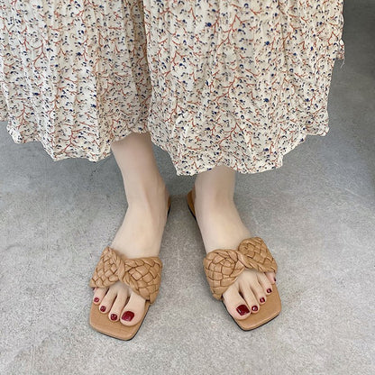 Cyrina | Women’s Orthopedic Braided Knot Comfort Slide Sandals