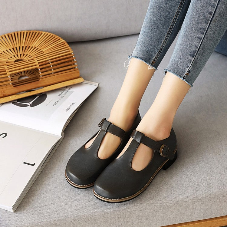 Winona | Orthopedic Soft T-Strap Comfort Flats with Round Toe Design