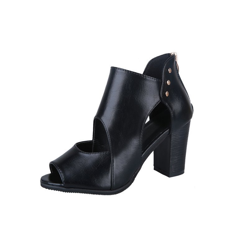 Naiara | Women’s Orthopedic Peep Toe Cutout Block Heel Sandals