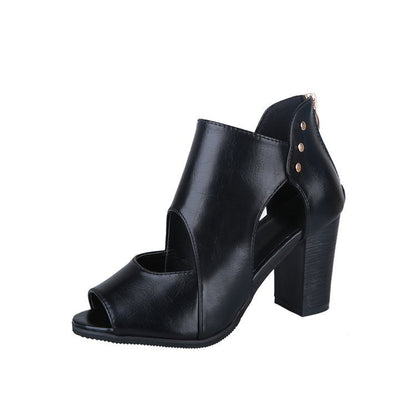 Naiara | Women’s Orthopedic Peep Toe Cutout Block Heel Sandals