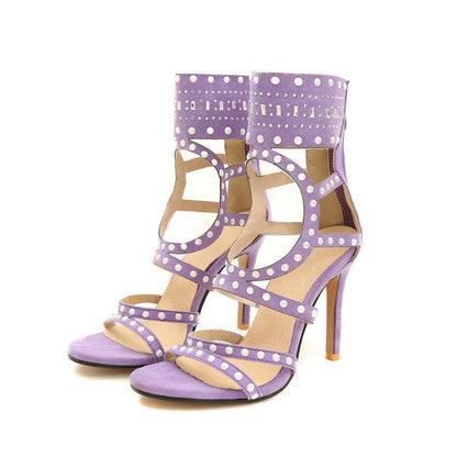 Cintia | Women’s Orthopedic Studded Gladiator Stiletto Heel Sandals