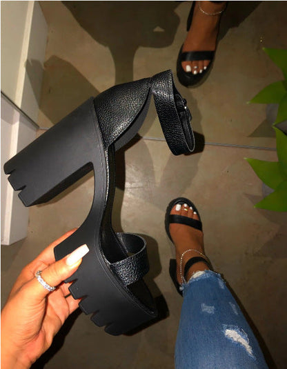 Christabel | Women’s Orthopedic Platform Block Heel T-Strap Sandals