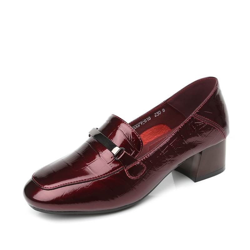 OrthoCare Leather Loafers - Mid Heel Comfort
