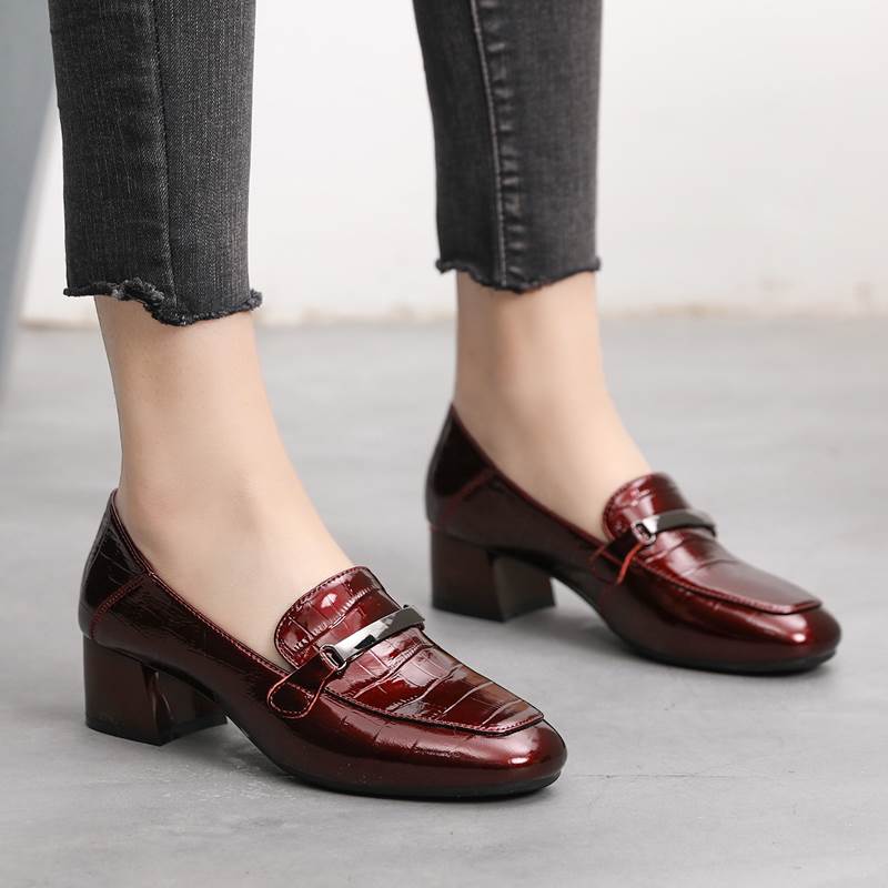 OrthoCare Leather Loafers - Mid Heel Comfort