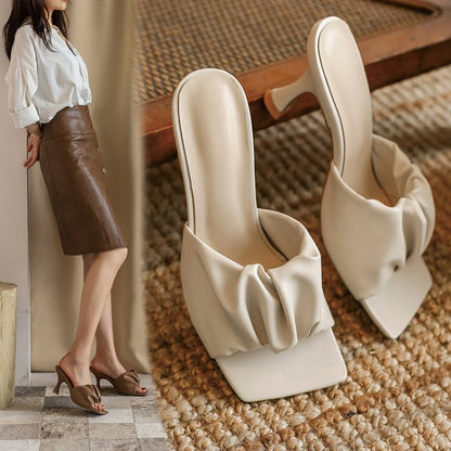 Cerys | Women’s Orthopedic Bow Knot Kitten Heel Mule Sandals