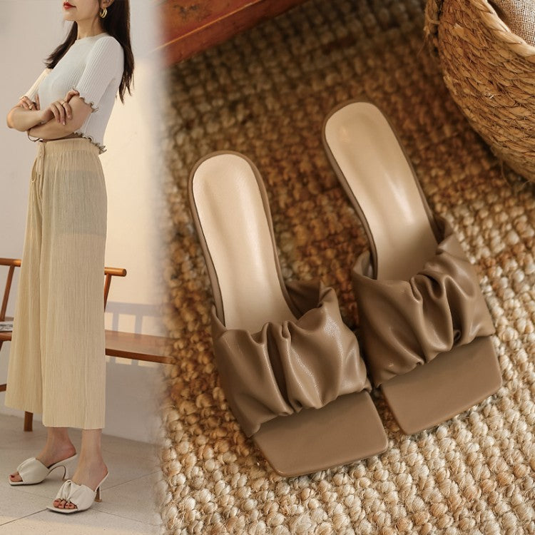 Cerys | Women’s Orthopedic Bow Knot Kitten Heel Mule Sandals
