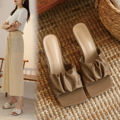 Cerys | Women’s Orthopedic Bow Knot Kitten Heel Mule Sandals