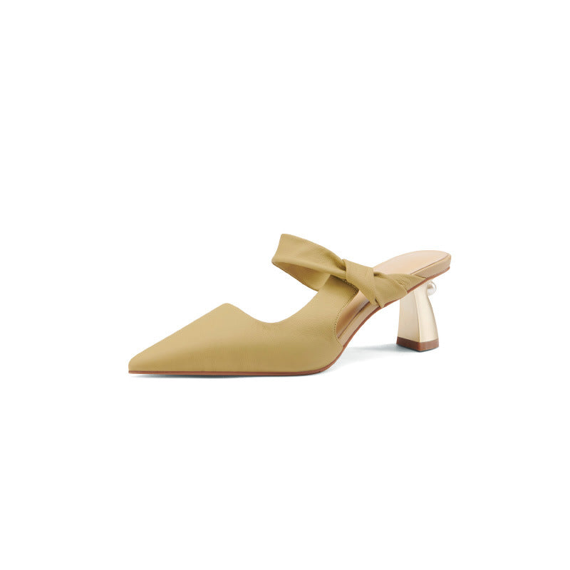 OrthoCare Leather Heels - Pointed Toe Comfort