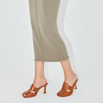 OrthoCare Woven Sandals And Slippers With Medium Heel - Unique Elegance