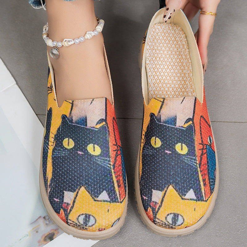 Orthopedic Colorful Slip-On Shoes – Lightweight Comfort Casual Walking Flats
