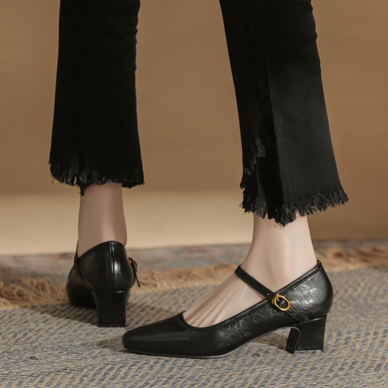 Elowen | Women’s Orthopedic Mary Jane Block Heel Pumps