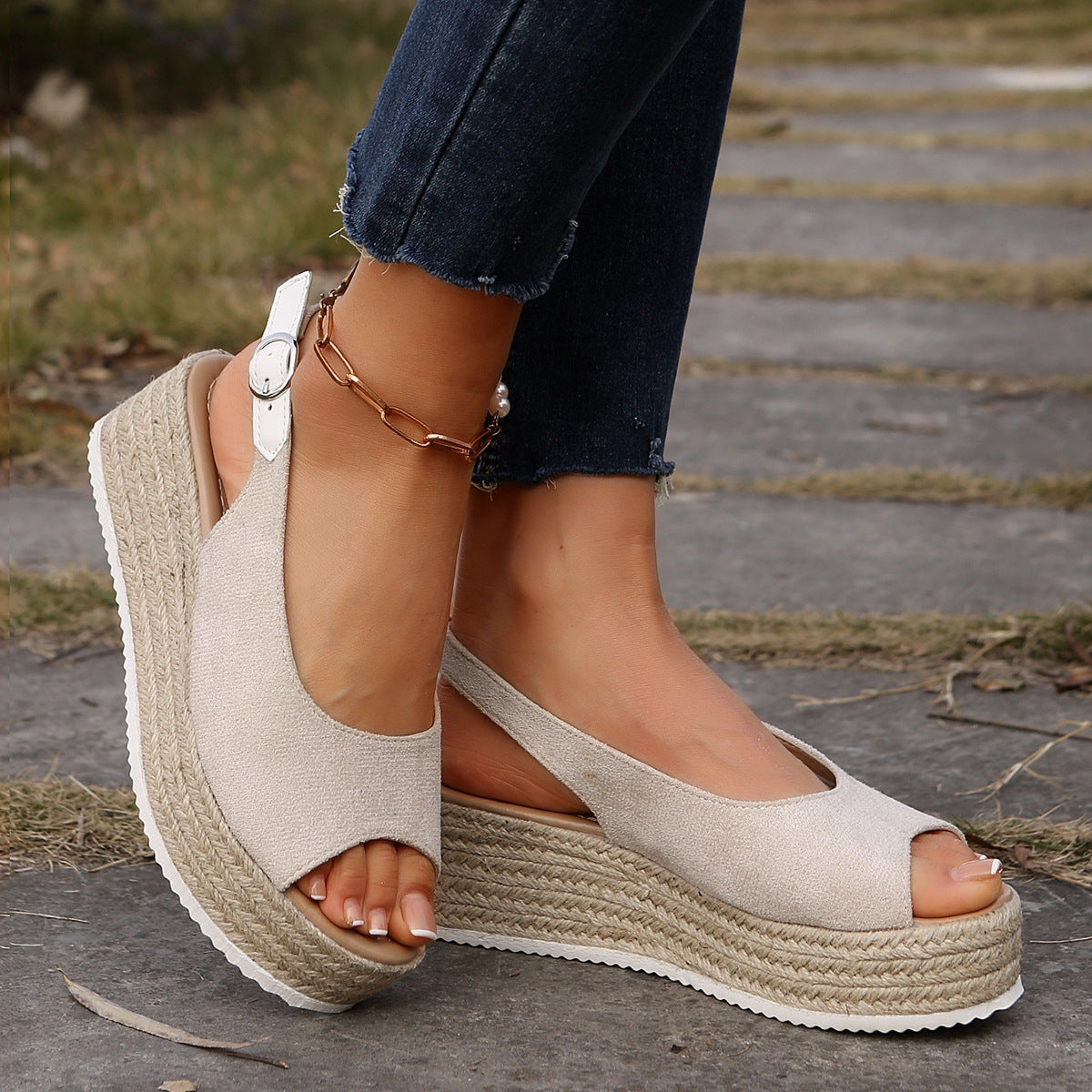 Desolina | Women’s Orthopedic Espadrille Wedge Slingback Sandals