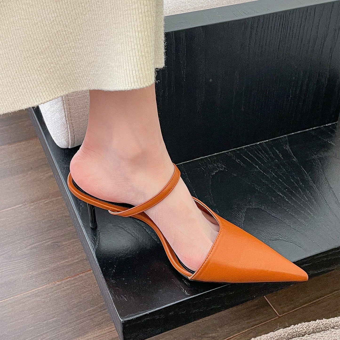 OrthoCare Pointed Toe High Heel Slippers - Comfort