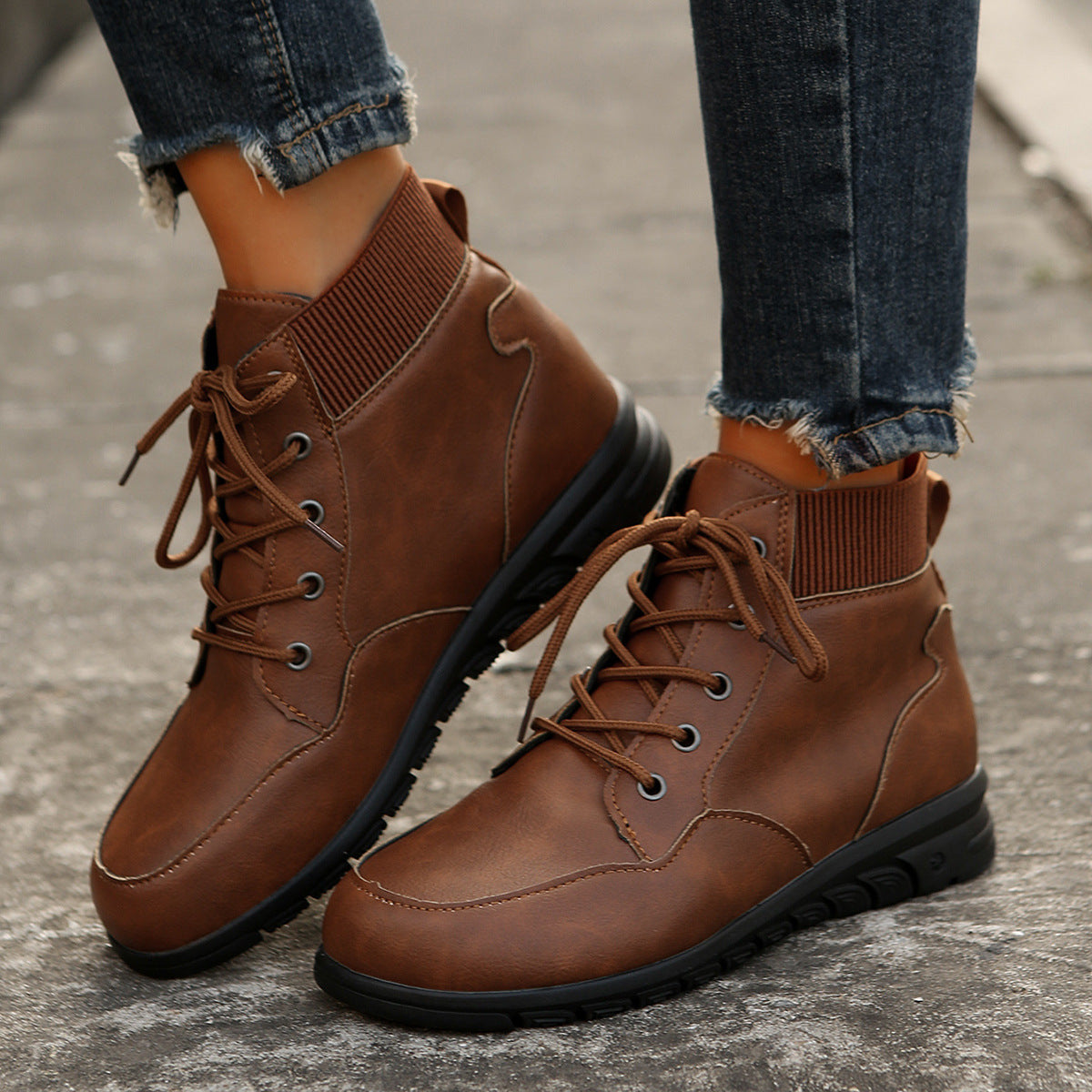 OrthoCare Ankle Boots - Non-Slip Flat Comfort